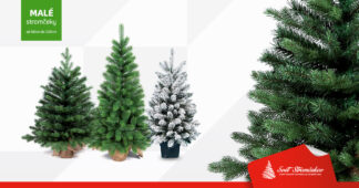 Na obrázku sa nachádzajú 3 male vianoČne stromčeky vo výškach od 60cm až po 90cm . Po pravej strane je detail jedného z nich .