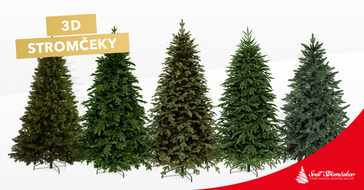 3D vianočné stromčeky