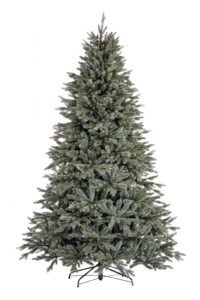 Moderný vianočný stromček 3D Smrek Ľadový tyrkysovo zelenej farby