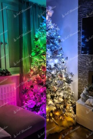 Kombinované LED osvetlenie na stromček Twinkly strings special edition, disponuje širokou škálou farieb. Je kombináciou farebných svetiel a odtieňov bielej a zlatej.