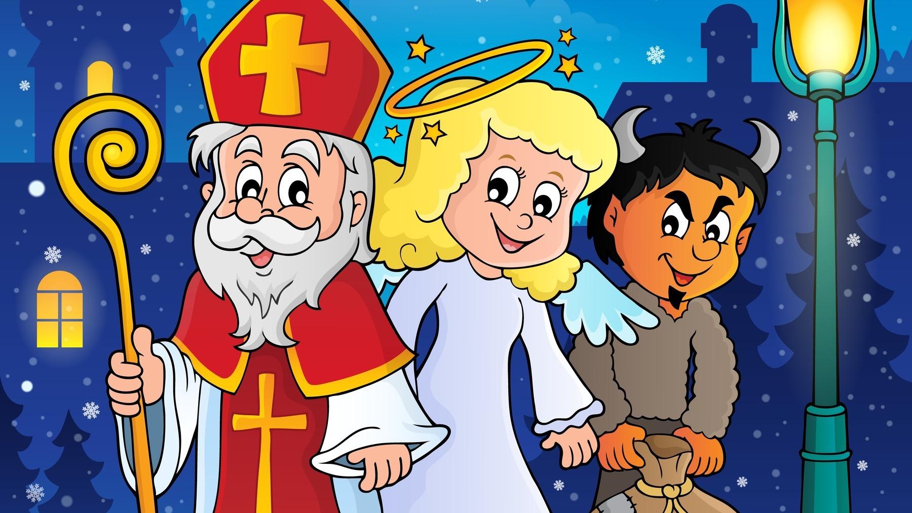 Mikuláš, anjel a čert
