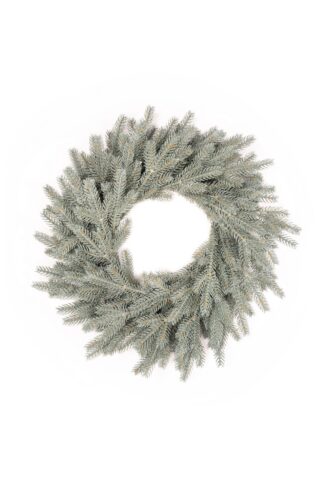 Vianočný veniec 3D Smrek Ľadový z kvalitného strieborného PE ihličia