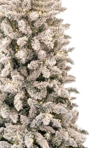 Umelý vianočný stromček Smrek Biely Úzky LED, detail stromčeka