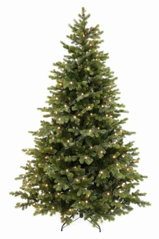 Umelý vianočný stromček 3D Jedľa Švédska LED. Stromček má prirodzene zelené ihličie.