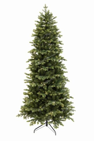 Umelý vianočný stromček 3D Smrek Taliansky Úzky LED. Má bledozelené konce vetvičiek.