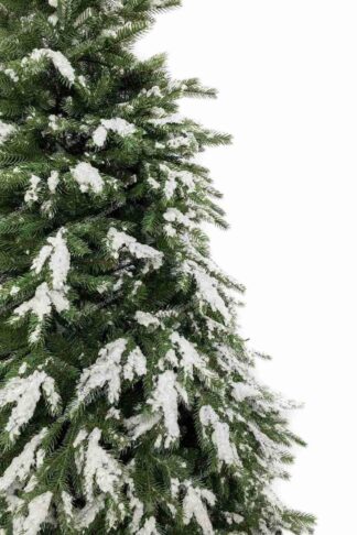 Detail stromčeka Umelý vianočný stromček 3D Smrek Zimný má na vetvičkách vrstvy snehu